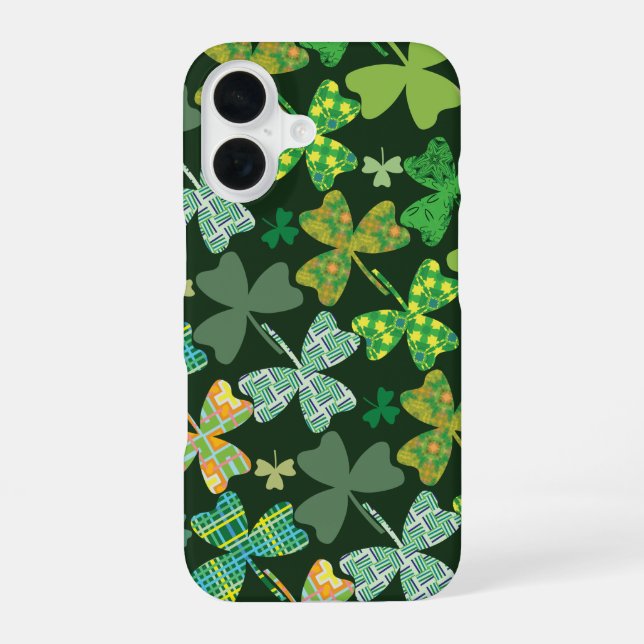 Patterned Shamrocks Iphone Case (Back)