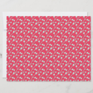 Patterned Silver-Grey Foliage on Bright Pink Red