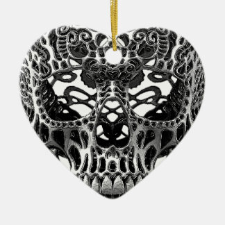 Patterned Skull.png Ceramic Ornament