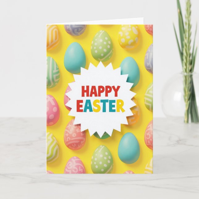 Patterned Spring Festivity Card (Front)