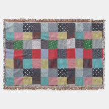 patterned squares of colorful vintage patchwork