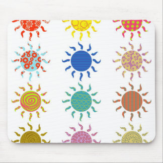 Patterned Suns Mouse Pad