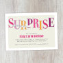 Patterned Surprise Party Invitation in Pink