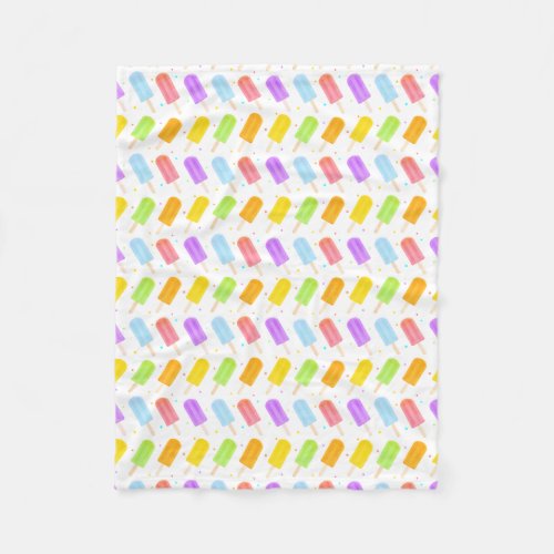 Patterned Tasty Summer Watercolour Popsicle  Dots Fleece Blanket