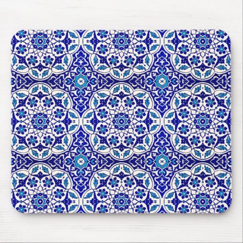 Patterned Tiles in Turkish Ottoman Motif  Mouse Pad