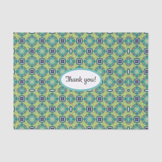 Patterned Tissue Paper with Thankyou! message (Front)