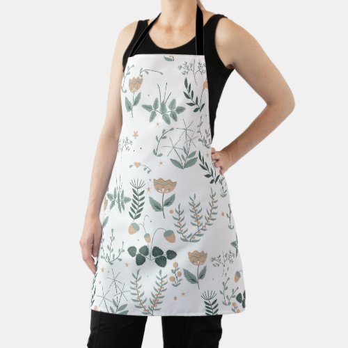 PatternedPallete Retro Vintage Floral Pattern Apron