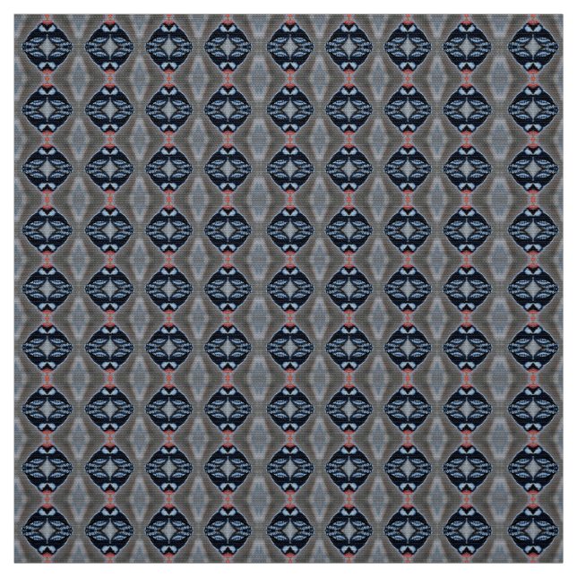 Patternized Male Downy Woodpecker Fabric (Swatch)