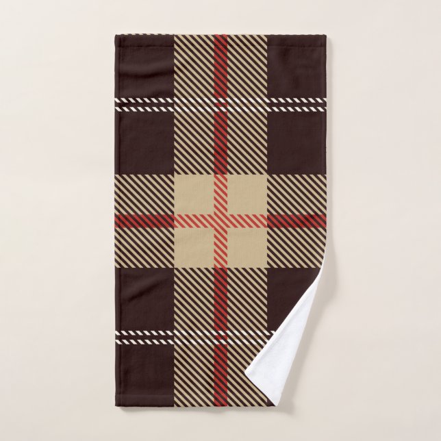 Patternl Stylish Scottish Geometric Vintage  Hand Towel (Hand Towel)