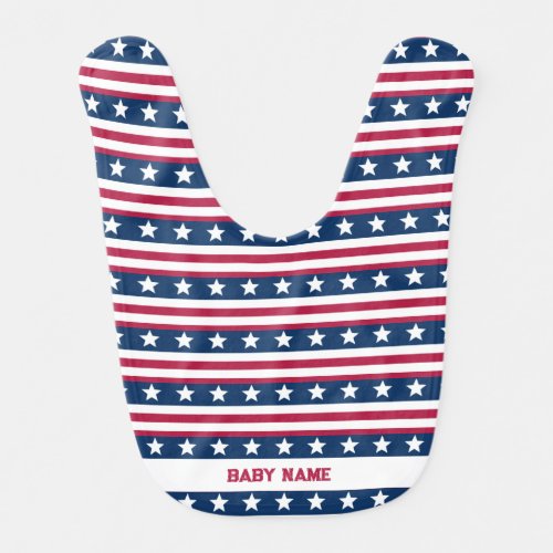 Patternraid pattern 3 _ American flag Baby Bib