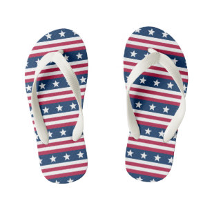 Patternraid pattern 3 - American flag Kid's Flip Flops