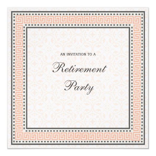 Patterns & Borders 1 - Retirement Party Invitation | Zazzle