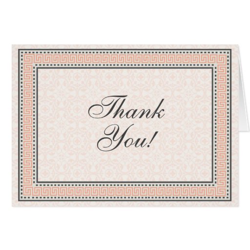 Patterns & Borders 1 Thank You Note Card | Zazzle