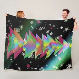 Patterns Christmas Tree Fleece Blanket
