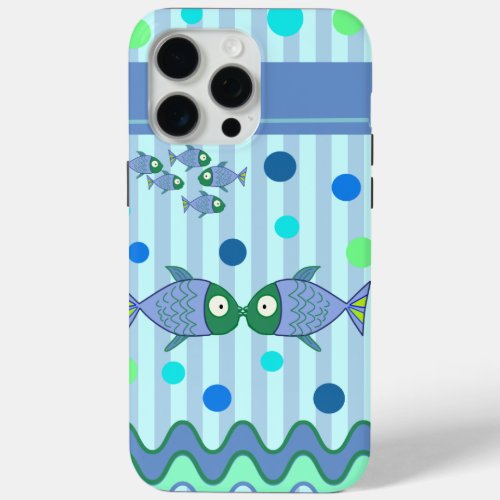 Patterns  Cute Kissing Fish iPhone 15 Pro Max Case