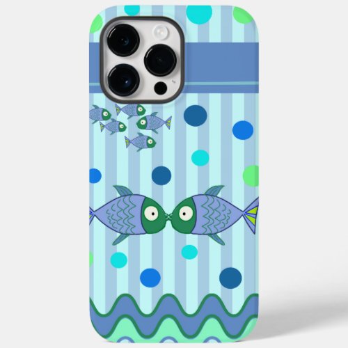 Patterns  Cute Kissing Fish Case_Mate iPhone 14 Pro Max Case