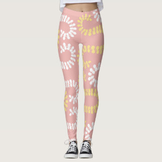 patterns leaves leggings