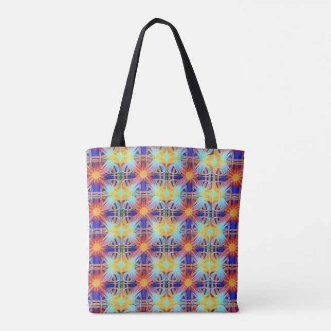 Patterns of Light Boho Tote Bag (Back)