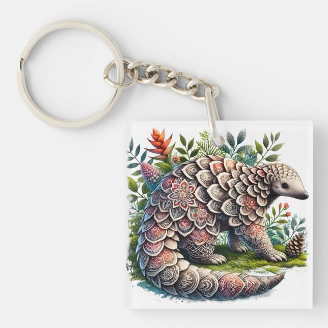 Patterns of Nature - Jungle Pangolin Keychain (Front)