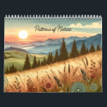 Patterns of Nature Watercolor Landscape Calendar<br><div class="desc">Inspired by a beautiful watercolor style these landscape will be sure to bring flare and fun to each month of the year! Decorated and stylized by boho nature pattern elements, this aesthetic will appeal to anyone who loves wildlife and adventuring in the great outdoors. Find these prints on other products...</div>