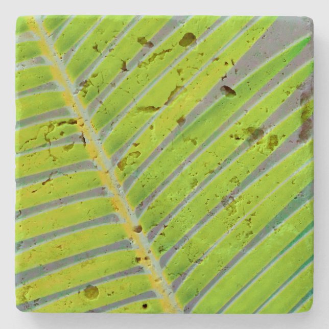 Patterns of Palms Stone Coaster (Front)