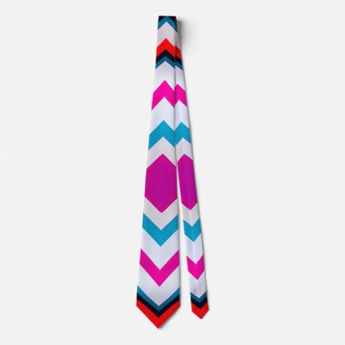 Patterns stripe  vibrant color neck tie