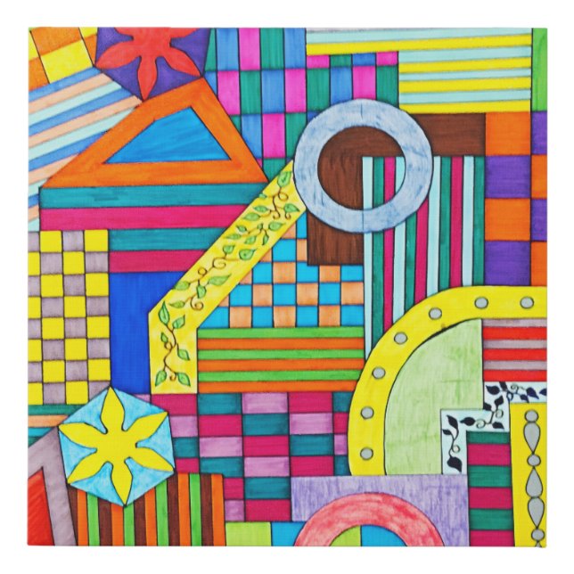 Patterns Vines and Curves Faux Canvas Print (Front)