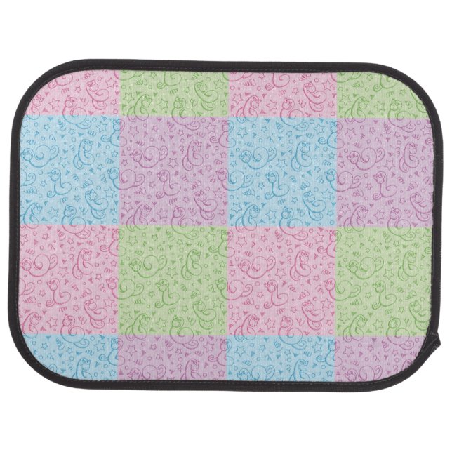 patterns with snakes car floor mat (Rear)