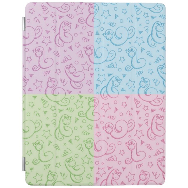 patterns with snakes iPad smart cover (Front)