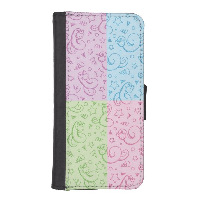 patterns with snakes iPhone wallet case (Front)