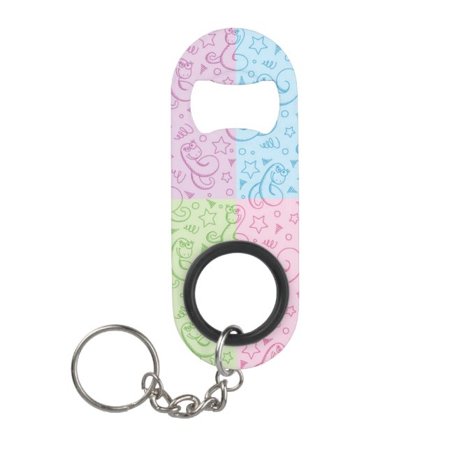 patterns with snakes keychain bottle opener (Front)