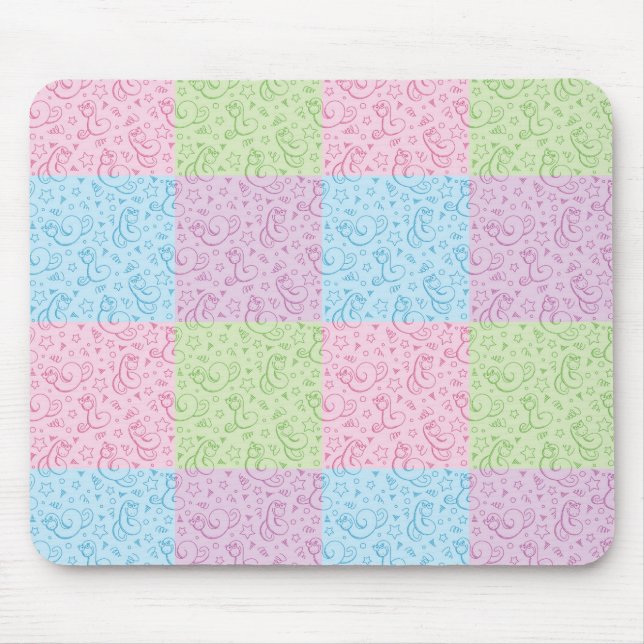 patterns with snakes mouse pad (Front)
