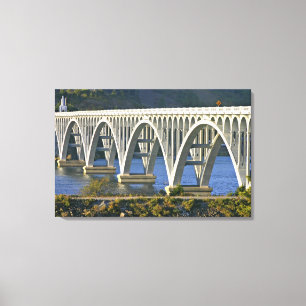 Patterson Memorial Bridge highway 101 over Canvas Print