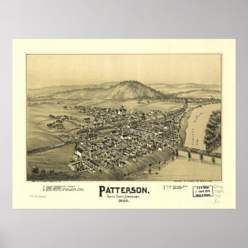 Patterson Mifflin Pennsylvania 1895 Poster