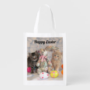 Patton and Buffington's Cat Easter Reusable  Grocery Bag