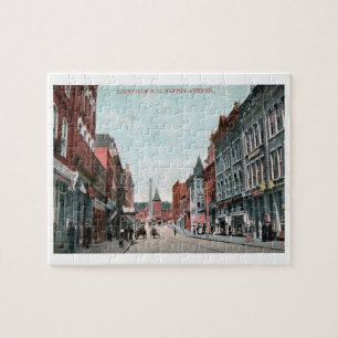 Patton Ave., Asheville, North Carolina Vintage Jigsaw Puzzle