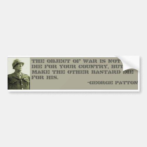 Patton Bumper Sticker