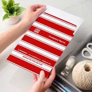 Patttern of red and white stripes and logo envel envelope mailers