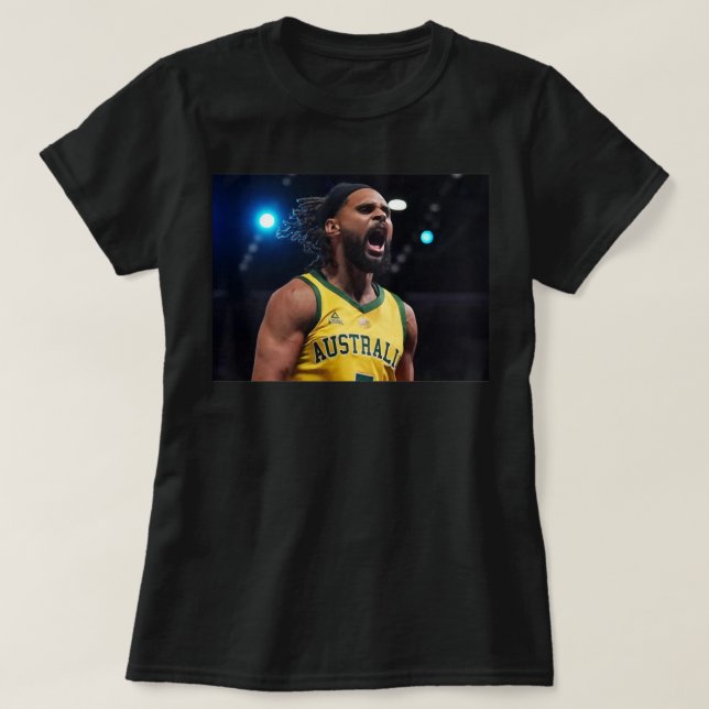 Patty Mills Boomers Essential T Shirt (Design Front)