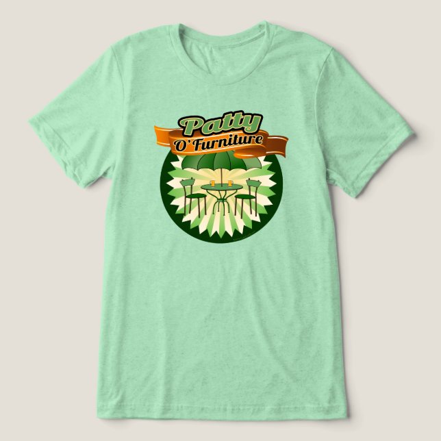 Patty O'Furniture, Funny St. Patrick's Day Pun Tri-Blend Shirt (Design Front)