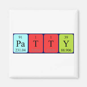 Patty periodic table name magnet