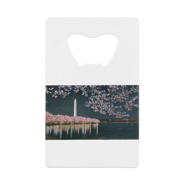 PAU42 Washington at Night.tif Credit Card Bottle Opener (Front)