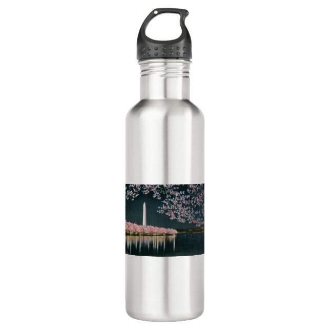 PAU42 Washington at Night.tif Stainless Steel Water Bottle (Front)