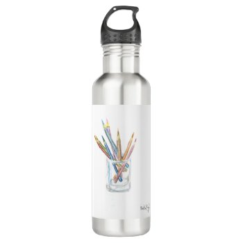 Pau50 Pencils 1.tif Stainless Steel Water Bottle by AuraEditions at Zazzle