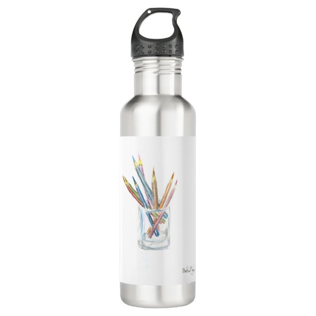 PAU50 Pencils 1.tif Stainless Steel Water Bottle (Front)