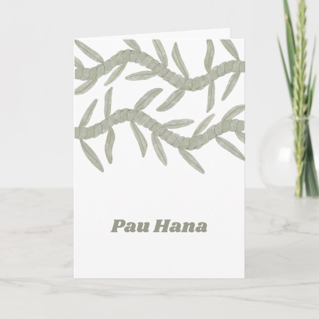 Pau Hana Letterpress Thank You Card (Front)