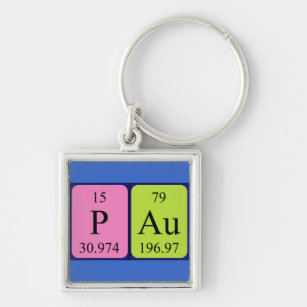 Periodic Table Key Chain  hand stamped and personalized