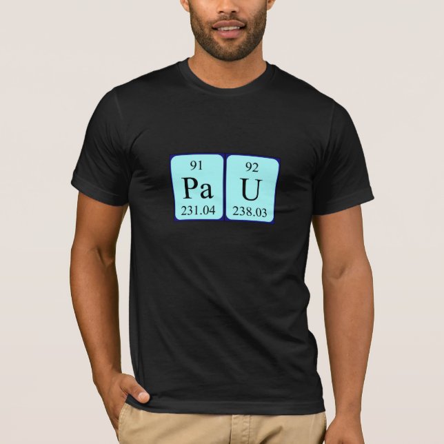 Pau periodic table name shirt (Front)