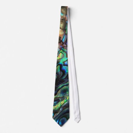 Paua Abalone Blue And Green Shell Tie