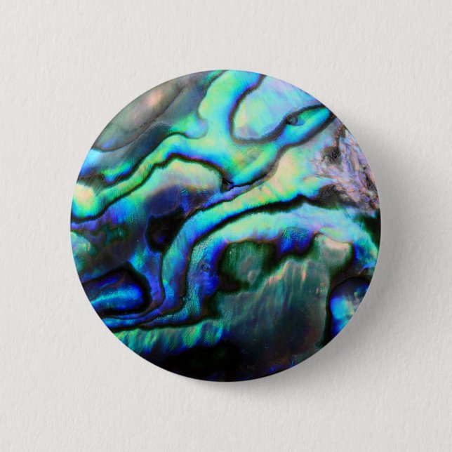 Paua abalone detail pinback button (Front)